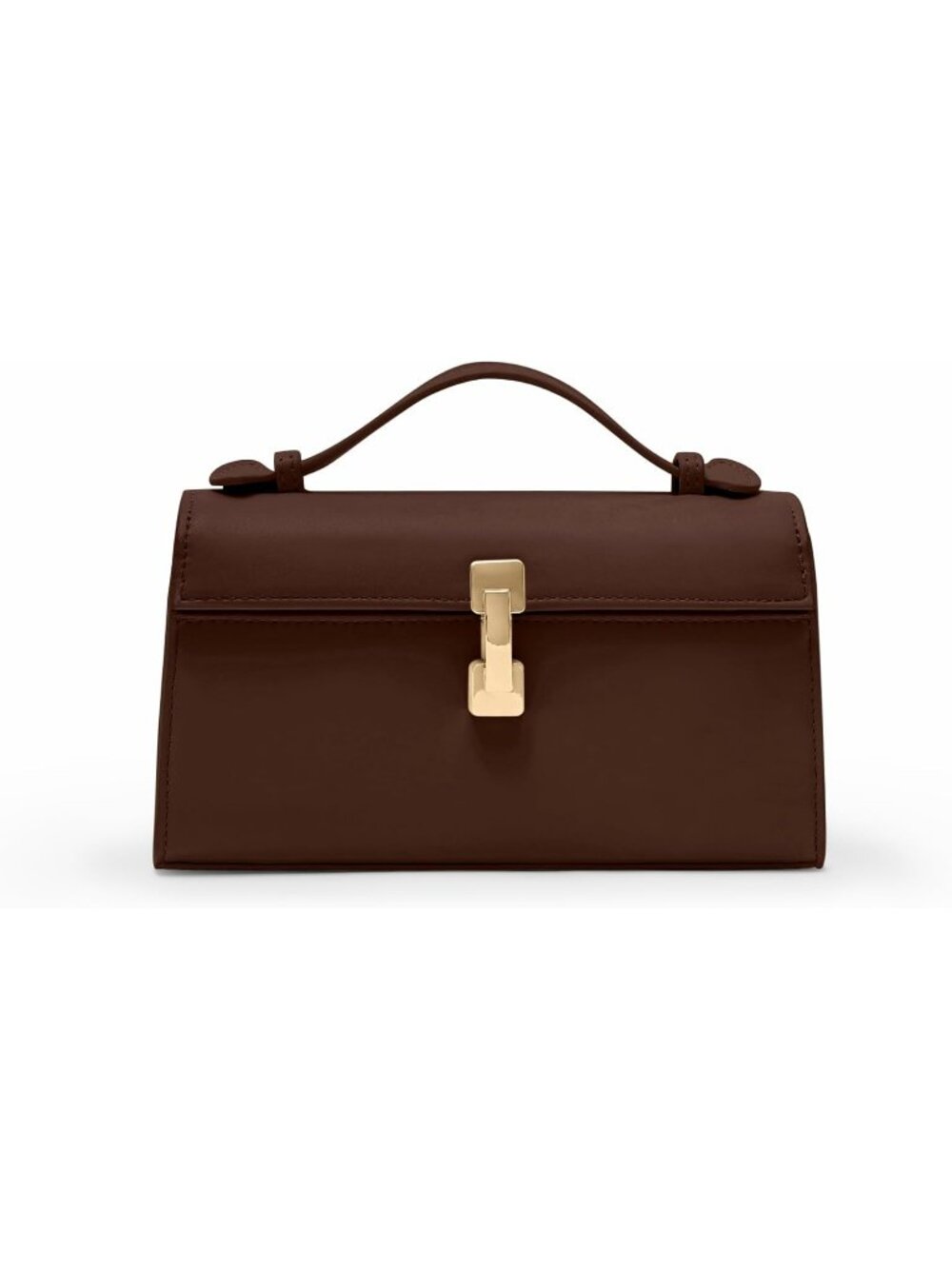 Women's Chocolate Small Clutch Purse Top Handle Wedding Prom Crossbody Bag
